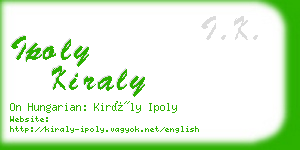 ipoly kiraly business card